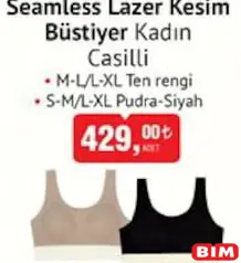 CASİLLİ KADIN SEAMLESS LAZER KESİM BÜSTİYER